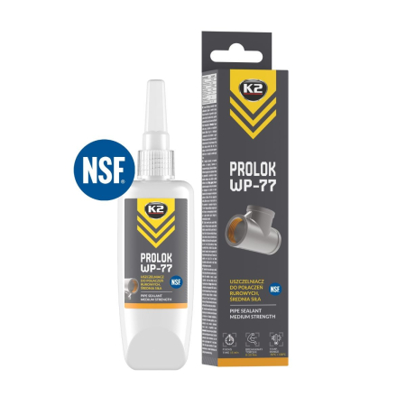 PRODUSE K2 - K2 PROLOK WP-77 50ml Etanșant pentru îmbinările țevilor, rezistență medie