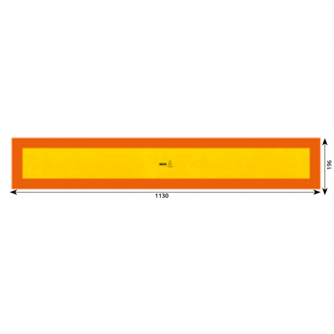 ECHIPAMENTE SERVICE - PLACA REFLECTORIZANTA GALBEN/ROSU FLUORESCENT 1130X196 MM HICO