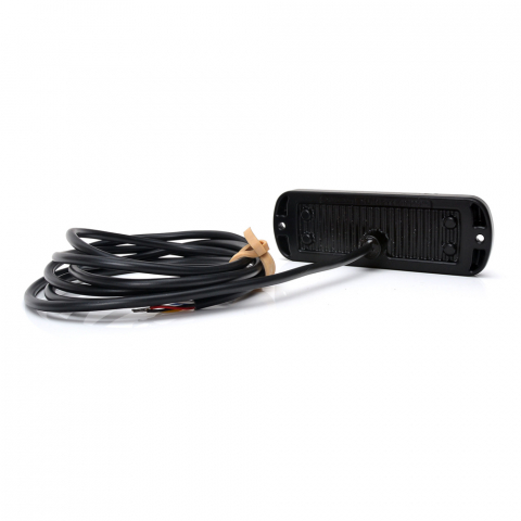 PROIECTOR STROBOSCOPIC LED PORTOCALIU 1469 W218 CU MONTARE IN GRILA, 2 FAZE FLASH, 12V-24V, 21W WAS [11]
