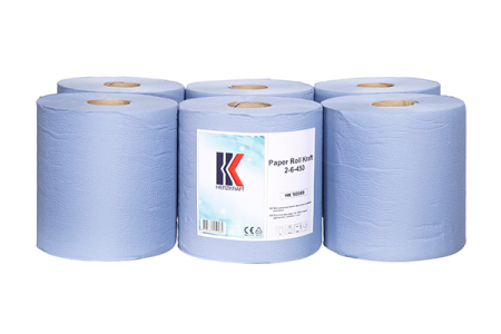 CONSUMABILE SERVICE - ROLA HARTIE PORTIONATA ALBASTRA 2 STRATURI 20 X 36 CM X 450 FOI (SET 6 ROLE)