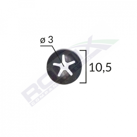 ECHIPAMENTE SERVICE - SAIBA FIXARE TAPITERIE UNIVERSAL - NEGRU - 10.5MM SET 25 BUC