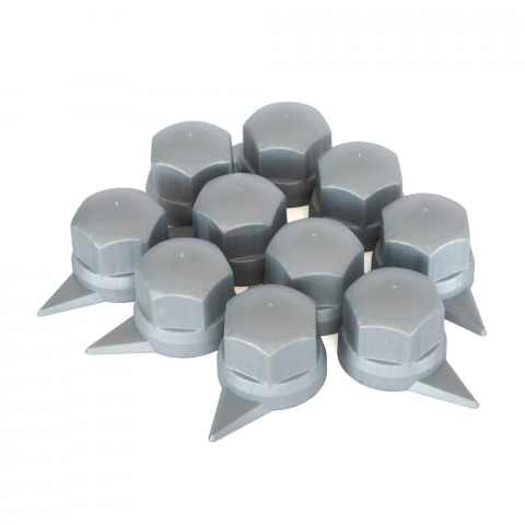 ACCESORII EXTERIOR - SET 10 BUCATI CAPAC PLASTIC PENTRU PREZON ROATA CU INDICATOR 33 MM GRI 41 MM