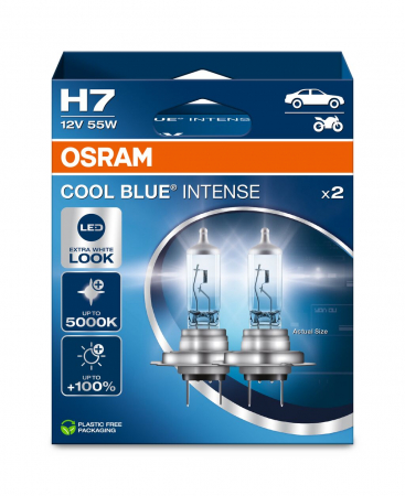 SET 2 BECURI 12V H7 55 W COOL BLUE INTENSE NextGen OSRAM [2]