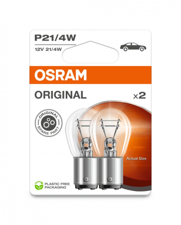 SET 2 BECURI 12V P21/4W ORIGINAL BLISTER OSRAM [1]