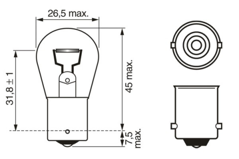SET 2 BECURI 12V P21W 21W PURE LIGHT (blister) BOSCH [1]