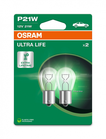 SET 2 BECURI 12V P21W ULTRA LIFE BLISTER OSRAM [2]