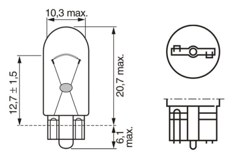SET 2 BECURI 12V WY5W 5W PURE LIGHT BOSCH [6]