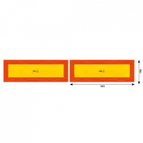 ECHIPAMENTE SERVICE - SET 2 PLACUTE REFLECTORIZANTE 565X196MM ALUMINIU RR 70.01 HICO