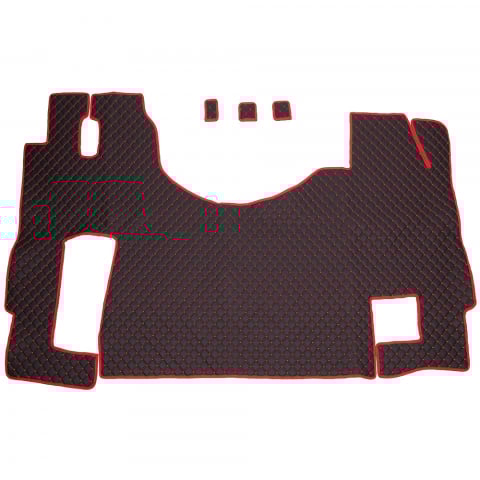 ACCESORII INTERIOR - SET COVORASE PIELE ECOLOGICA TRUCK UMBRELLA PENTRU MERCEDES ACTROS EURO 5 1844 MP2 MP3 MP4NEGRU