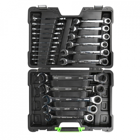 ACCESORII AUTO - SET DE 22 CHEI COMBINATE CU RATCHET