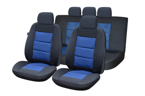 ACCESORII AUTO - SET HUSE SCAUN PREMIUM LUX - ALBASTRU