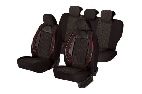 ACCESORII INTERIOR - SET HUSE SCAUN RACING NEGRU