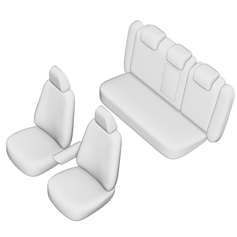 SET HUSE SCAUN UMBRELLA PENTRU AUDI A-4 (B8) 2007-2016 (BANCHETA FRACTIONATA) CU TETIERE FATA STANDARD. TETIERE SPATE IN FORMA DE L [1]