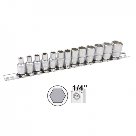 ACCESORII AUTO - SET TUBULARE 1/4` HEXAGONALE JBM