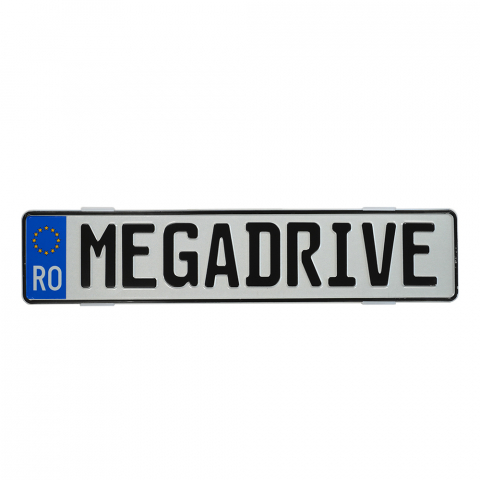 ECHIPAMENTE SERVICE - SUPORT NUMAR INMATRICULARE MEGA DRIVE FARA RAME SET 4 BUC (FATA + SPATE) TRANSPARENT