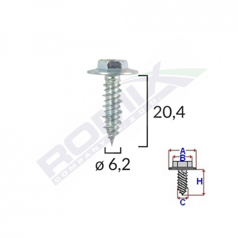 CONSUMABILE SERVICE - SURUB CU SAIBA ALFA ROMEO FIAT 6.2X20.4MM SET 10 BUC