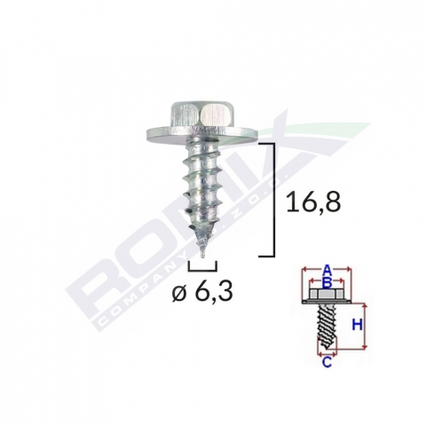 ECHIPAMENTE SERVICE - SURUB CU SAIBA UNIVERSAL 6.3X16.8MM SET 10 BUC