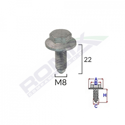 ECHIPAMENTE SERVICE - SURUB FIXARE ELEMENTE MOTOR PENTRU GRUP VAG 8X22MM SET 5 BUC