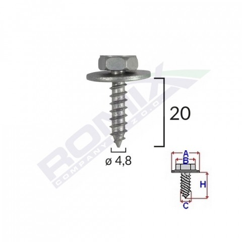 ECHIPAMENTE SERVICE - SURUB FIXARE ELEMENTE MOTOR PENTRU TOYOTA 4.8X20MM SET 10 BUC