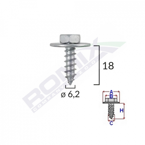 ECHIPAMENTE SERVICE - SURUB FIXARE ELEMENTE MOTOR PENTRU TOYOTA 6.2X18MM SET 10 BUC