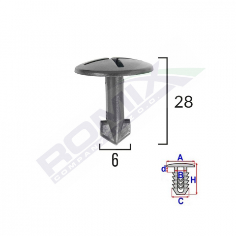CONSUMABILE SERVICE - SURUB FIXARE ELEMENTE ROATA PENTRU AUDI/SEAT 8X28MM - NEGRU SET 5 BUC