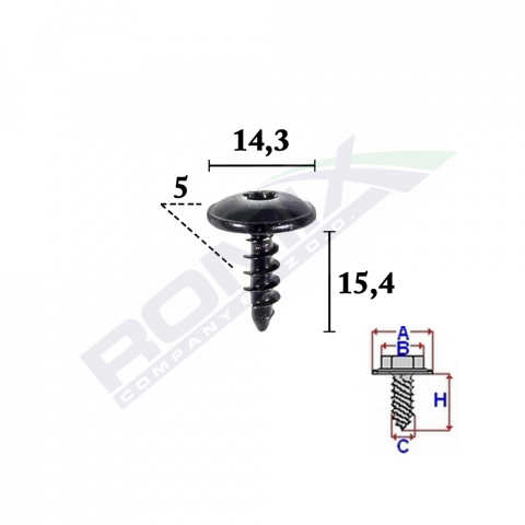 CONSUMABILE SERVICE - SURUB FIXARE PENTRU AUDI,VW, SKODA5X15.4MM SET 10 BUC