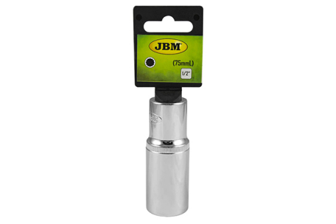 ACCESORII AUTO - TUBULARA CROMATA BIHEXAGONALA LUNGA - XZN 1/2` 14 MM JBM