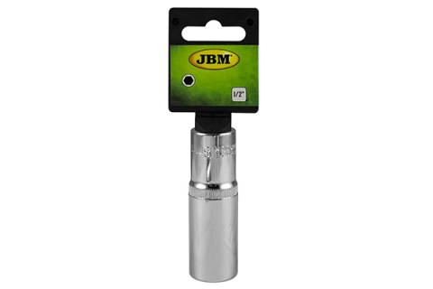 ACCESORII AUTO - TUBULARA CROMATA HEXAGONALA LUNGA 1/2` 18 MM JBM