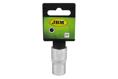 ACCESORII AUTO - TUBULARA CROMATA HEXAGONALA SCURTA 1/2` 12 MM JBM