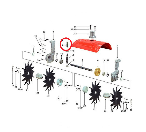 Adaptor transmisie "cultivator" pentru motocoasa compatibil Stihl Fs 120, Husqvarna 128 [2]