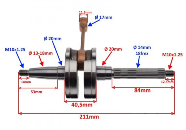 Ambielaj scuter 2T Piaggio 50-80cc [2]
