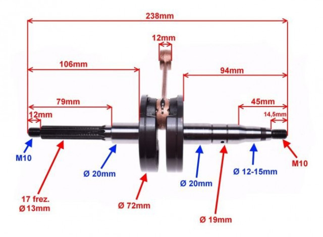 Ambielaj scuter 2T Yamaha 50-80cc (cal. 2) [2]