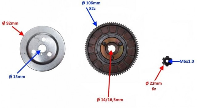 Ambreiaj kit motor bicicleta [3]