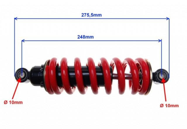 Amortizor atv 150cc (bucsa - bucsa) 248mm [2]