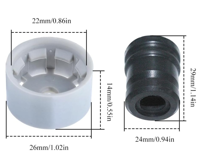 Amortizor drujba compatibil Stihl MS 290 - MS 390, 029-039 (cauciuc + capac) [3]