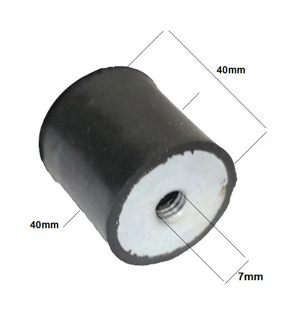 Amortizor universal generator, motopompa (piulita-piulita) 40 x 40 x 7 mm [3]