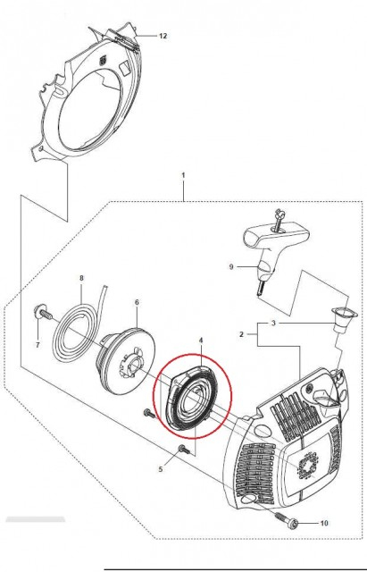 Arc demaror Husqvarna 135, 140, 435, 440 [2]