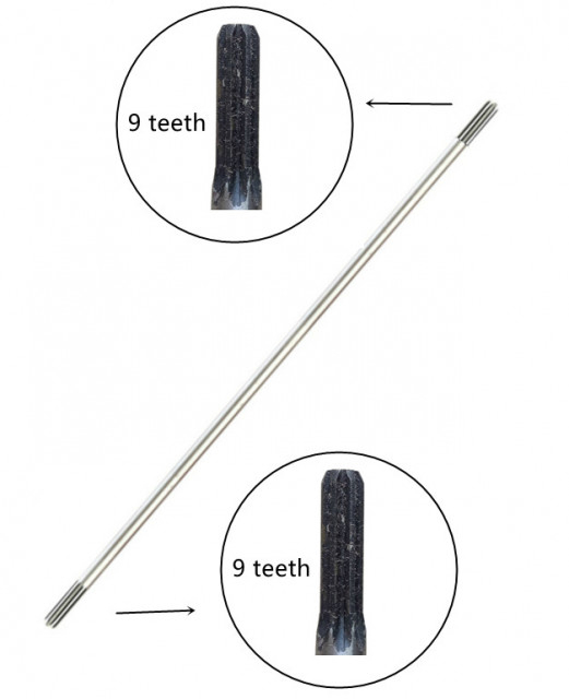 Ax angrenaj motocoasa 9 dinti - 9 dinti (Ø8mm, 66cm) [2]