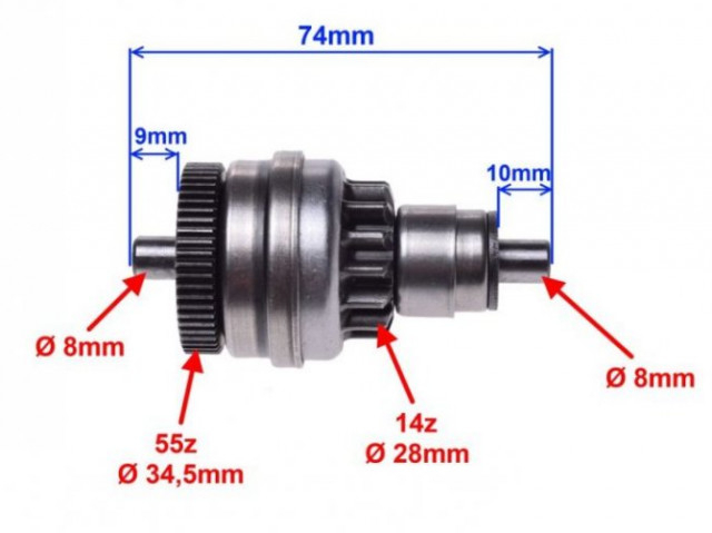 Bendix scuter Piaggio Zip 50cc (4 timpi) [2]