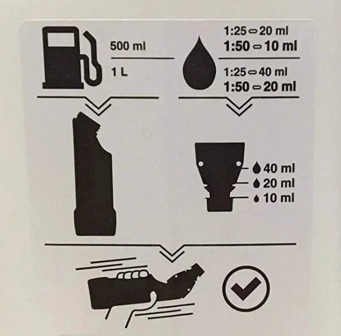 Bidon amestec benzina ulei Holzfforma 1L [2]