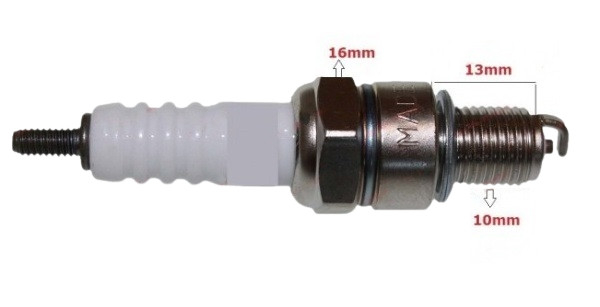 Bujie moto / scuter 4 timpi calota scurta NGK [2]