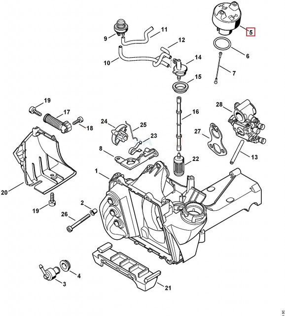 Buson benzina compatibil masina de taiat beton compatibil Stihl Ts410, Ts420, Ts700 [2]