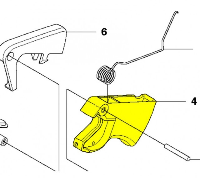 Buton acceleratie drujba Husqvarna 445, 450 [2]