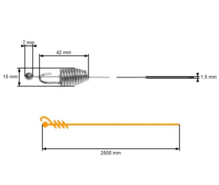 Cablu propulsie universal 250cm [2]