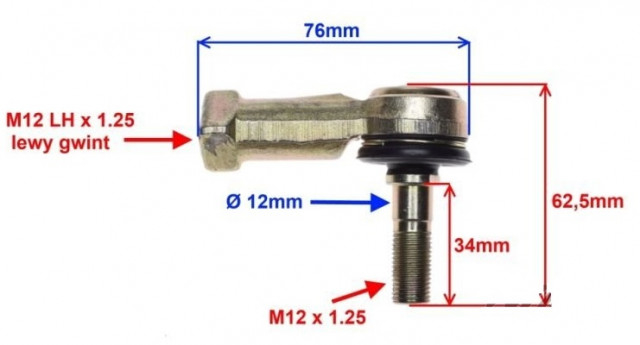 Cap bara ATV cu filet interior (infiletare stanga) [2]