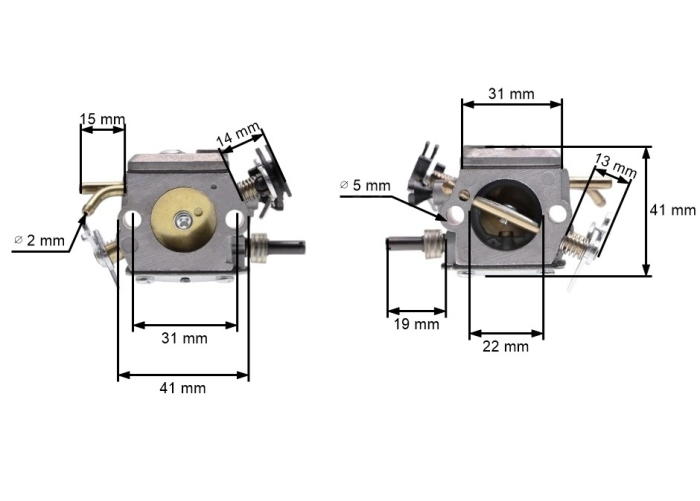 Carburator drujba Husqvarna 362, 365, 371, 372 (cal. 1) [2]