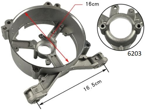 Carcasa carter generator 168 (model 2) pentru rulment 6203 [1]