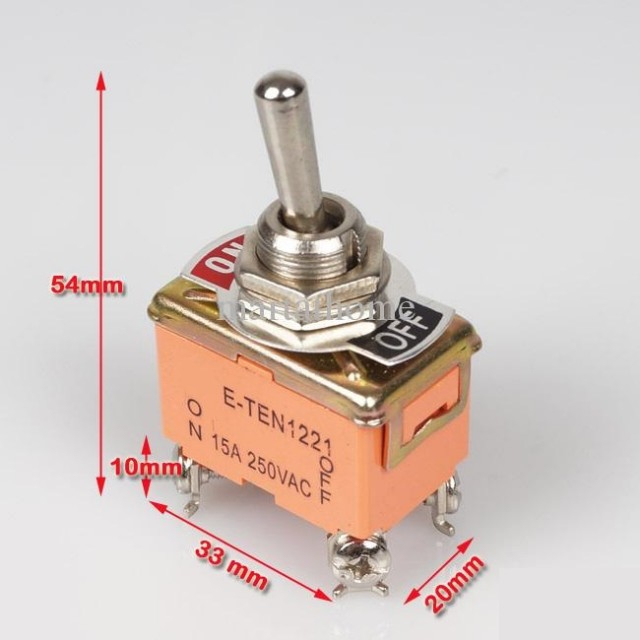 Comutator on-off 15A 250V 1221 (4 papuci) [2]