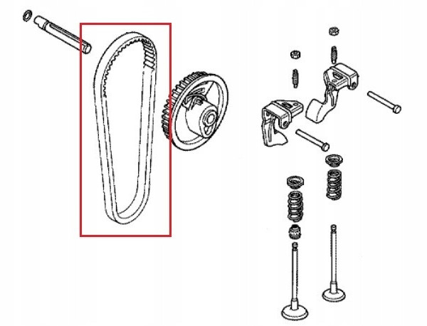 Curea distributie motor Honda GX 100 (14400-Z0D-003) [2]