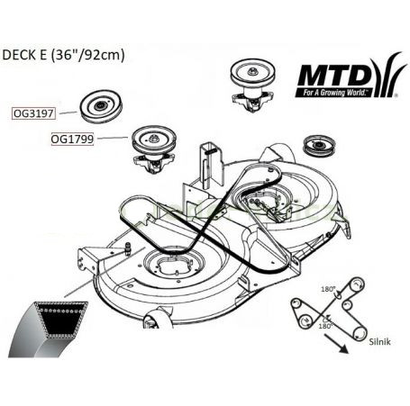 Curea transmisie MTD LTEX 92A (2464 mm) [2]